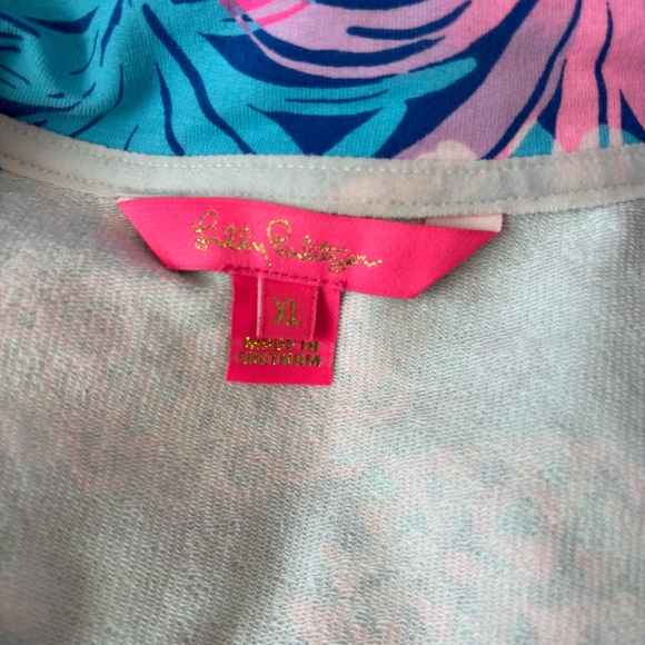 Lilly Pulitzer Skipper Dress in the Borealis Blue Tropic Down Low Print size XL - Picture 12 of 13